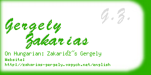 gergely zakarias business card